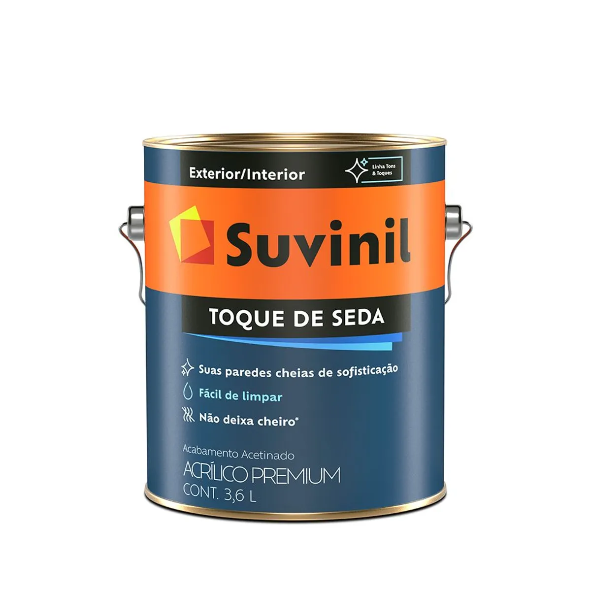 Tinta Acrílica Toque de Seda 3,6L Palha, marca Suvinil - Foto Principal