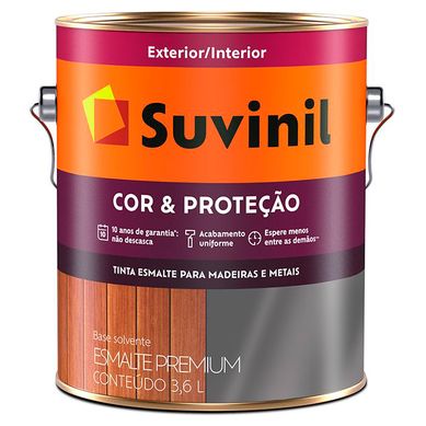 Esmalte Sinttico Acetinado Gelo 3,6L Cor e Proteo Premium para Madeiras e Metais 