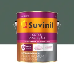 Esmalte Sintético Acetinado Verde Colonial 3,6L Cor e Proteção Premium Madeiras e Metais Suvinil
