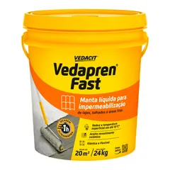 Manta Líquida Impermeabilizante Acrílica Vedapren Fast Branco 15kg Vedacit