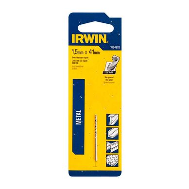 Broca em Ao Rpido 1,5mm x 41mm DIN 338  Irwin