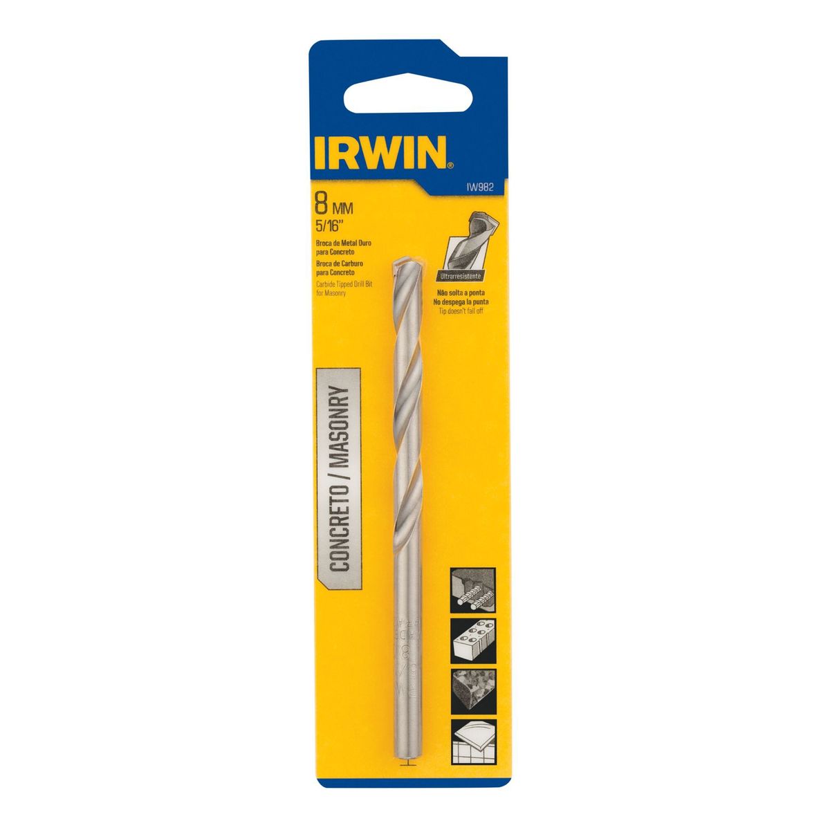 Broca com Metal Duro para Concreto, 8x5/16, marca Irwin - Foto 2