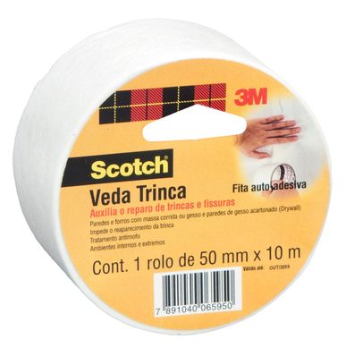 Fita Veda Trinca Scotch 20mm x 10m Branco