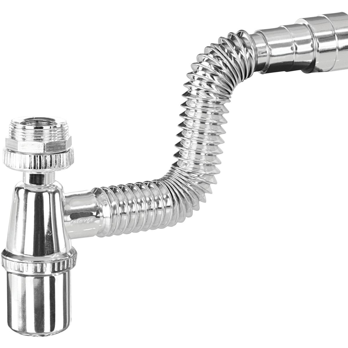 Sifão Tubo Extensível Universal Cromado Com Copo e Canopla Ref350, marca Esteves - Foto Principal
