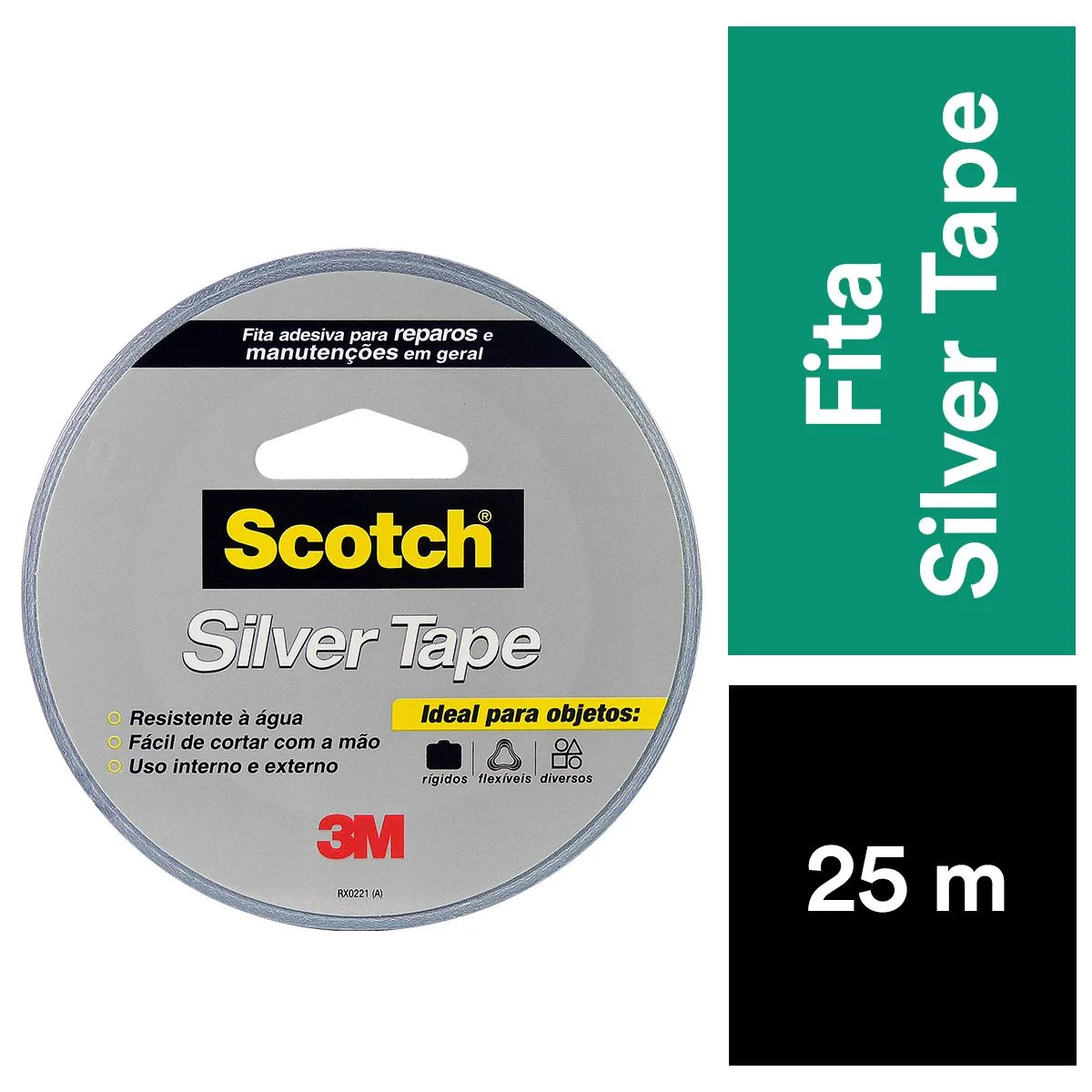 Silver Tape Scotch Rolo 45Mmx25M 3M, marca 3m - Foto Principal