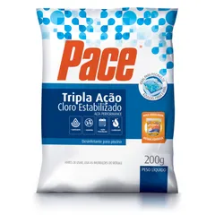 Pace Pastilha Tripla Ação Cloro Estabilizado 200g Branco