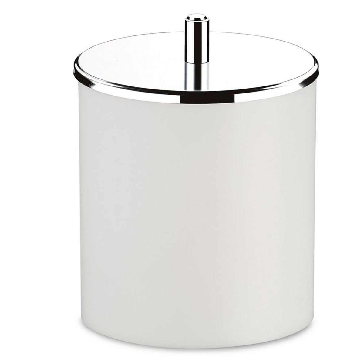 Lixeira Plástica com Tampa Inox, Branco, 18.5X23cm, marca Brinox - Foto Principal