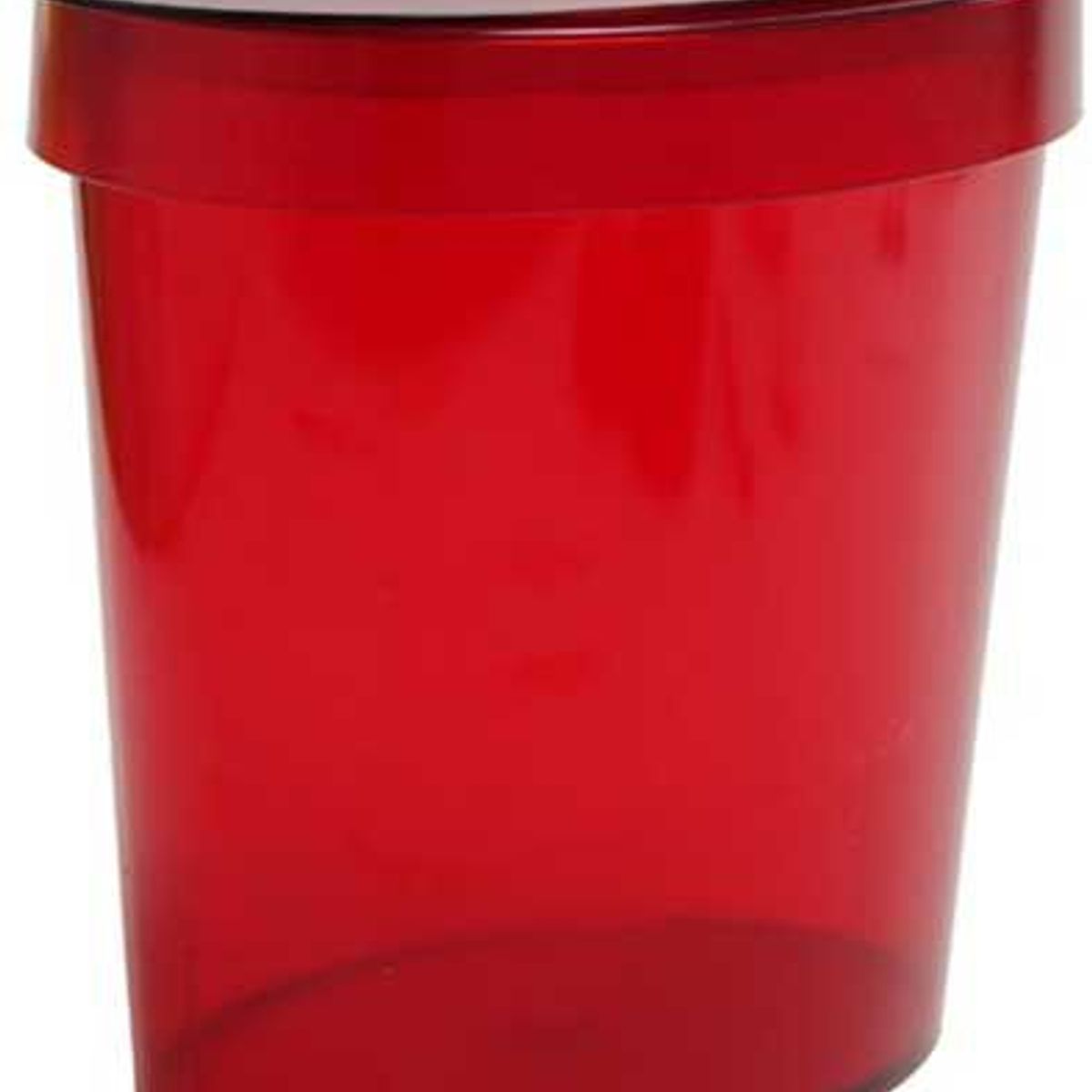 Lixeira Oval Retro Vermelho 26x18x24cm, marca Coza - Foto Principal