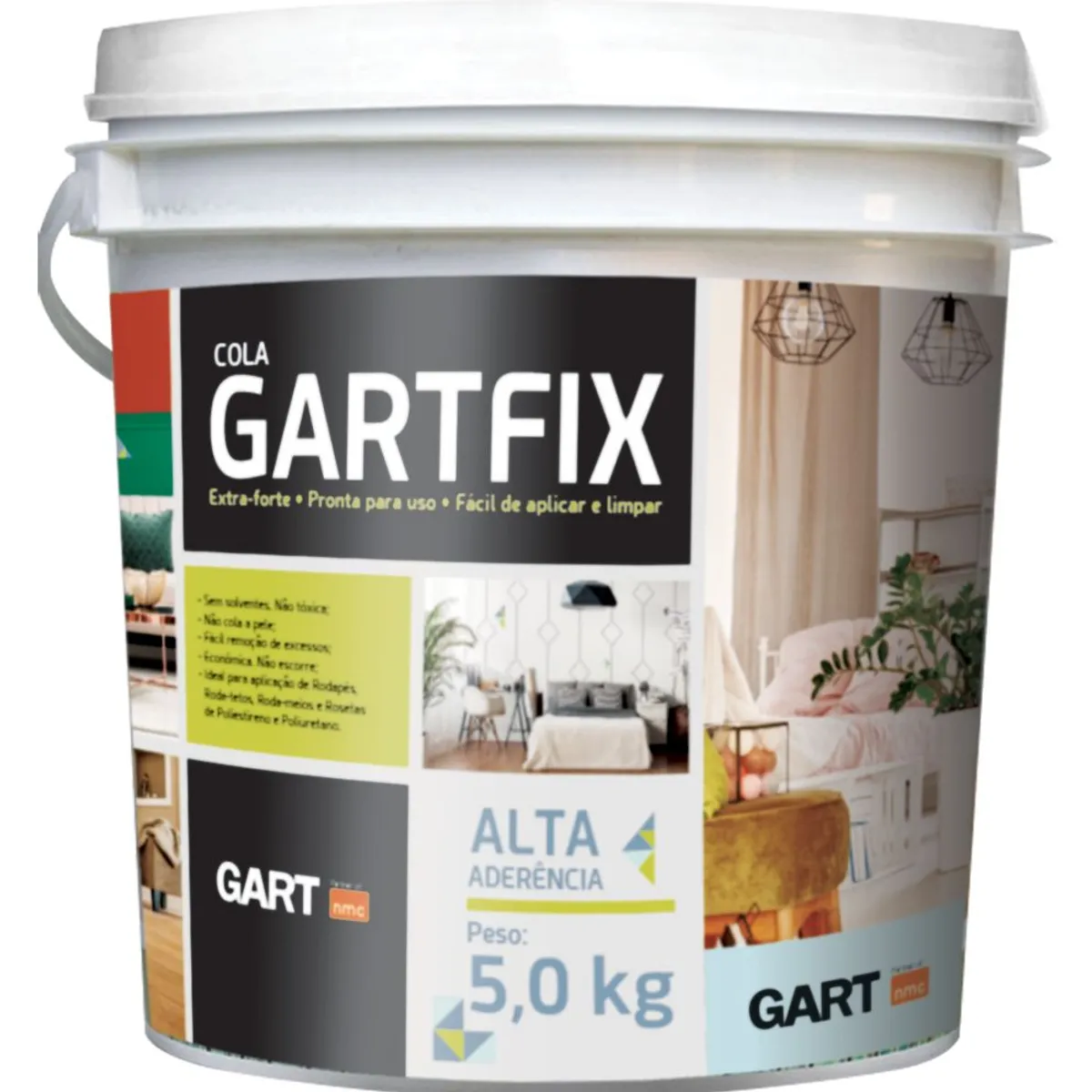 Cola Acrílica Gartfix 5kg Branco Gart, marca Gart - Foto Principal