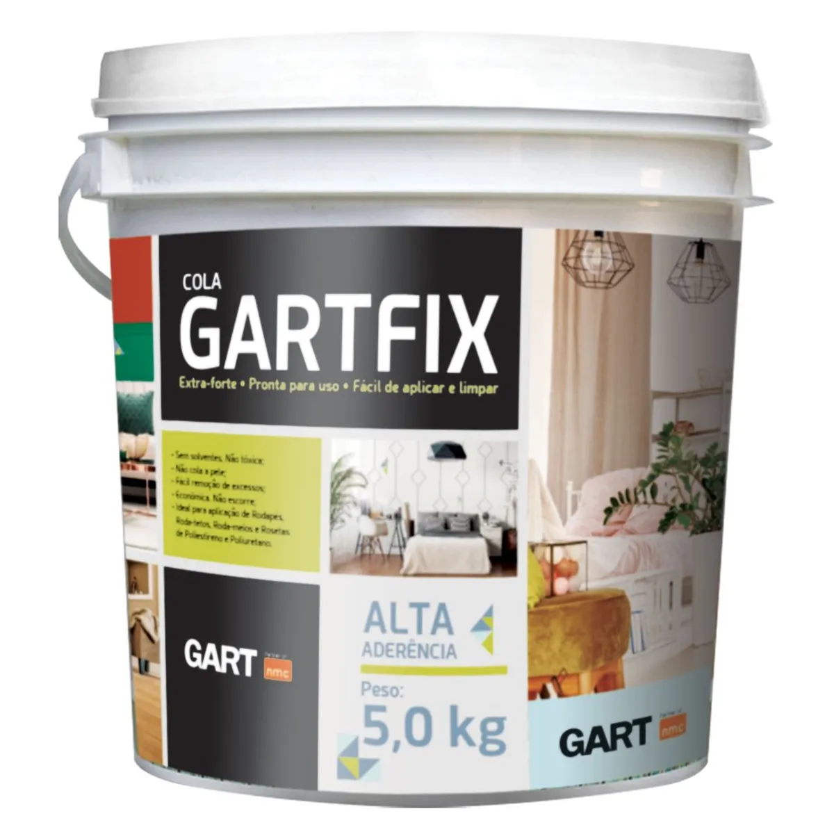 Cola Acrílica Gartfix 5kg Branco Gart, marca Gart - Foto Principal