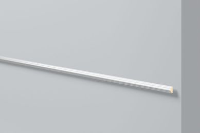 Rodameio Boiserie Moldurado Liso 2,3x1,3cm 2 Barras 200cm Poliestireno Para Pintura SP3N