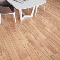 Porcelanato Abitare Bege HD Acetinado 19x117cm Caixa 1,33m² Retificado Bege Cecrisa