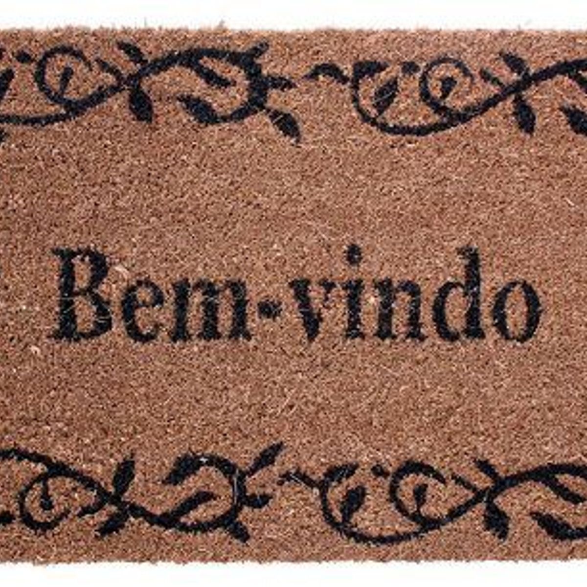 Capacho Fibra Coco Ecologicamente Bem-Vindo 40x2x60cm Marrom, marca Casa Ambiente - Foto Principal
