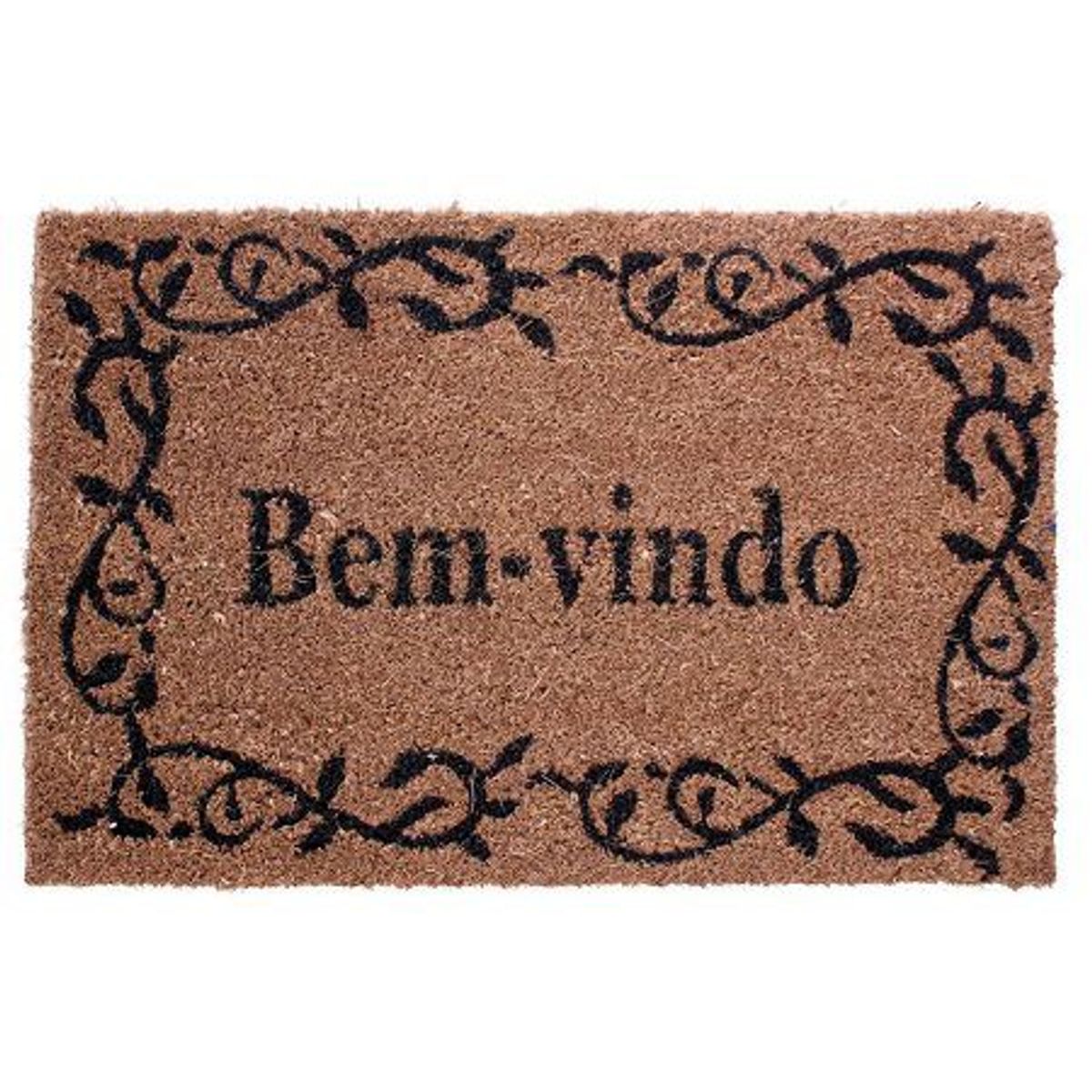 Capacho Fibra Coco Ecologicamente Bem-Vindo 40x2x60cm Marrom, marca Casa Ambiente - Foto Principal
