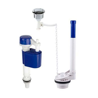 Conjunto Completo Superior Com Corrente Com Parafuso E Anel Para Caixa Acoplada