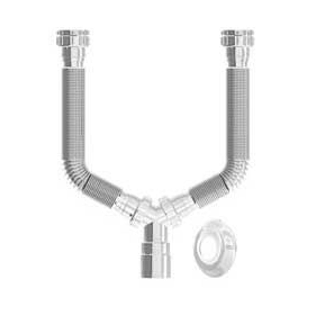 Sifão Tubo Extensível Universal Duplo Cromado Com Suporte e Canopla, marca Censi - Foto Principal