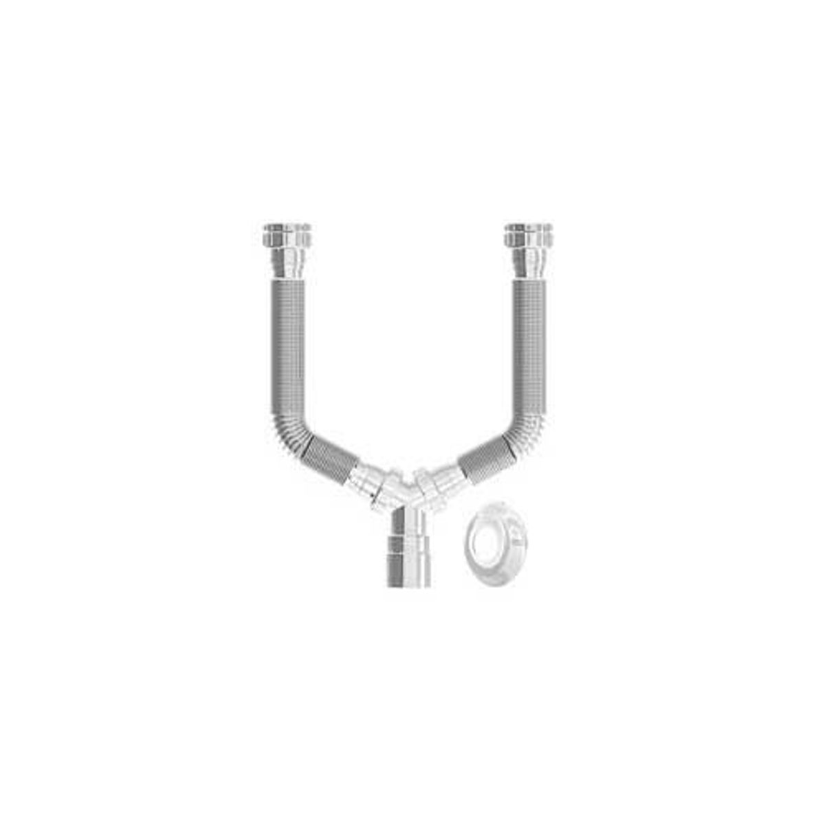 Sifão Tubo Extensível Universal Duplo Cromado Com Suporte e Canopla, marca Censi - Foto Principal