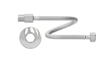 Engate Flexvel gua Quente e Fria Inox 1/2