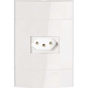 Conjunto Tomada 4X2 10A Decor Branco