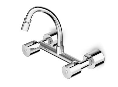 Torneira Misturador de Parede para Cozinha City Bica Mvel Alta Extensvel Articulada Cromado