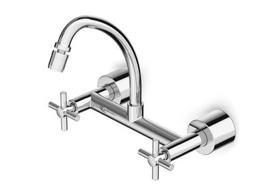 Torneira Misturador de Parede para Cozinha Life Bica Mvel Alta Extensvel Articulada Cromado