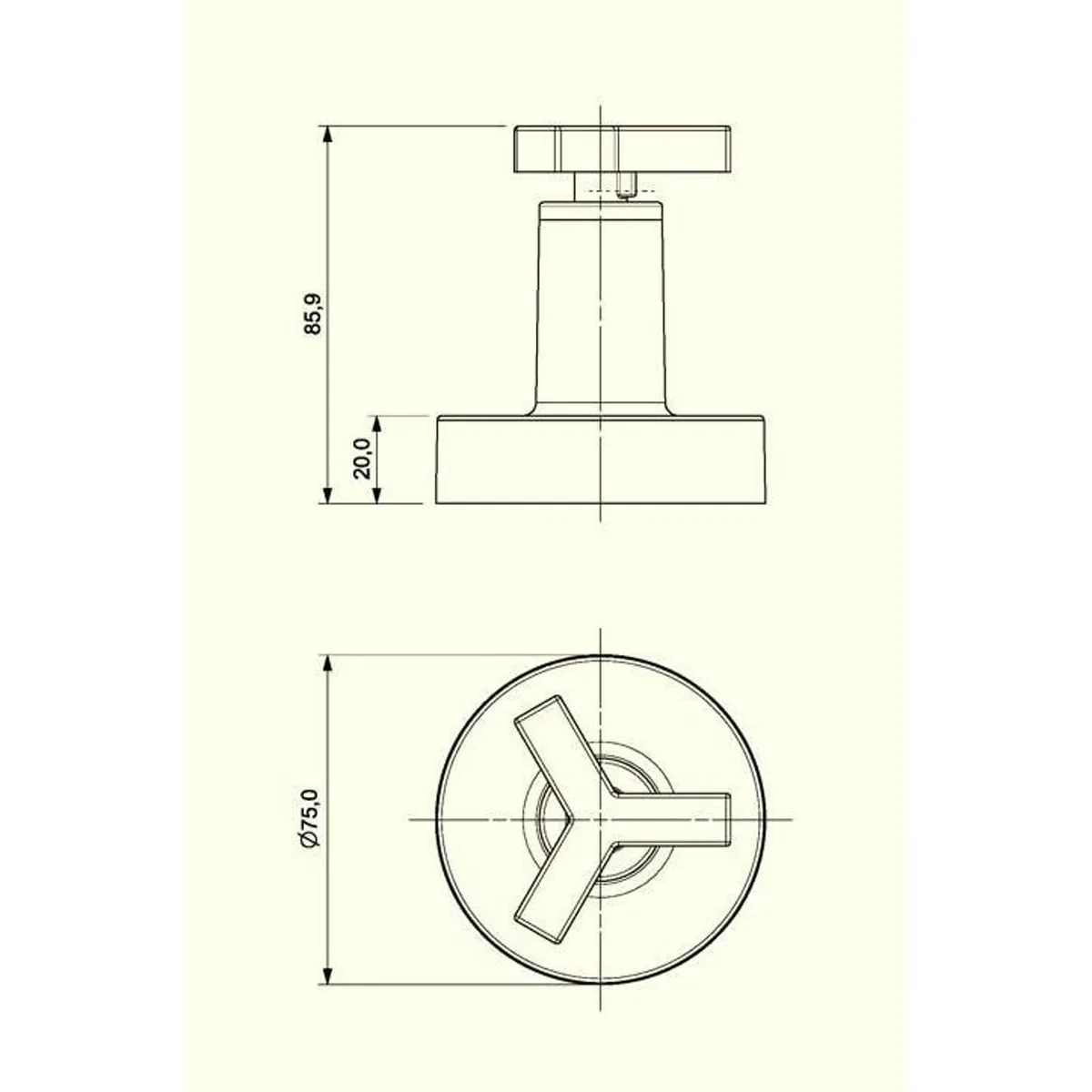 Acabamento para Registro Up Base 1.1/4" a 1.1/2" Cromado, marca Roca - Foto 2