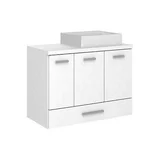 Gabinete de Banheiro Madri com Cuba Branco Darabas