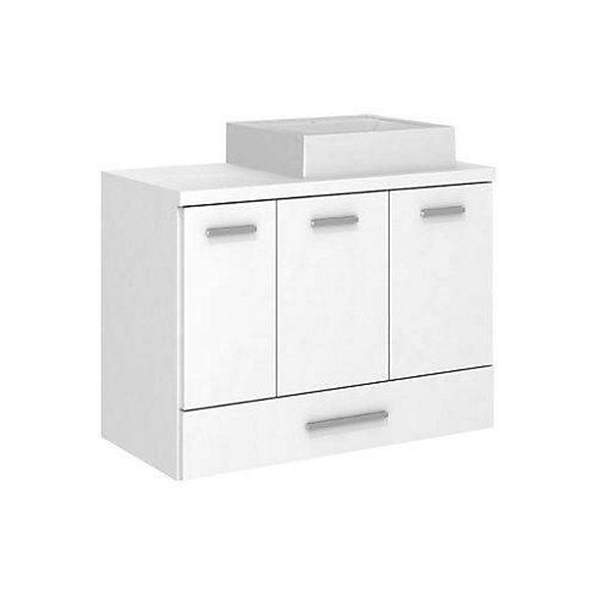 Gabinete de Banheiro Madri com Cuba Branco Darabas, marca Darabas - Foto Principal