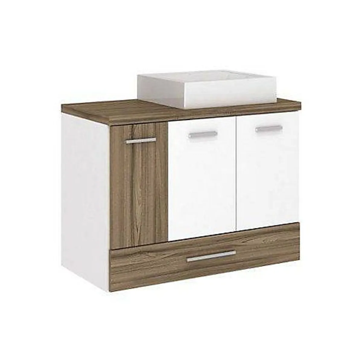Gabinete de Banheiro Madri com Cuba 80x42x59 5cm Terracota Darabras, marca Darabras - Foto 2