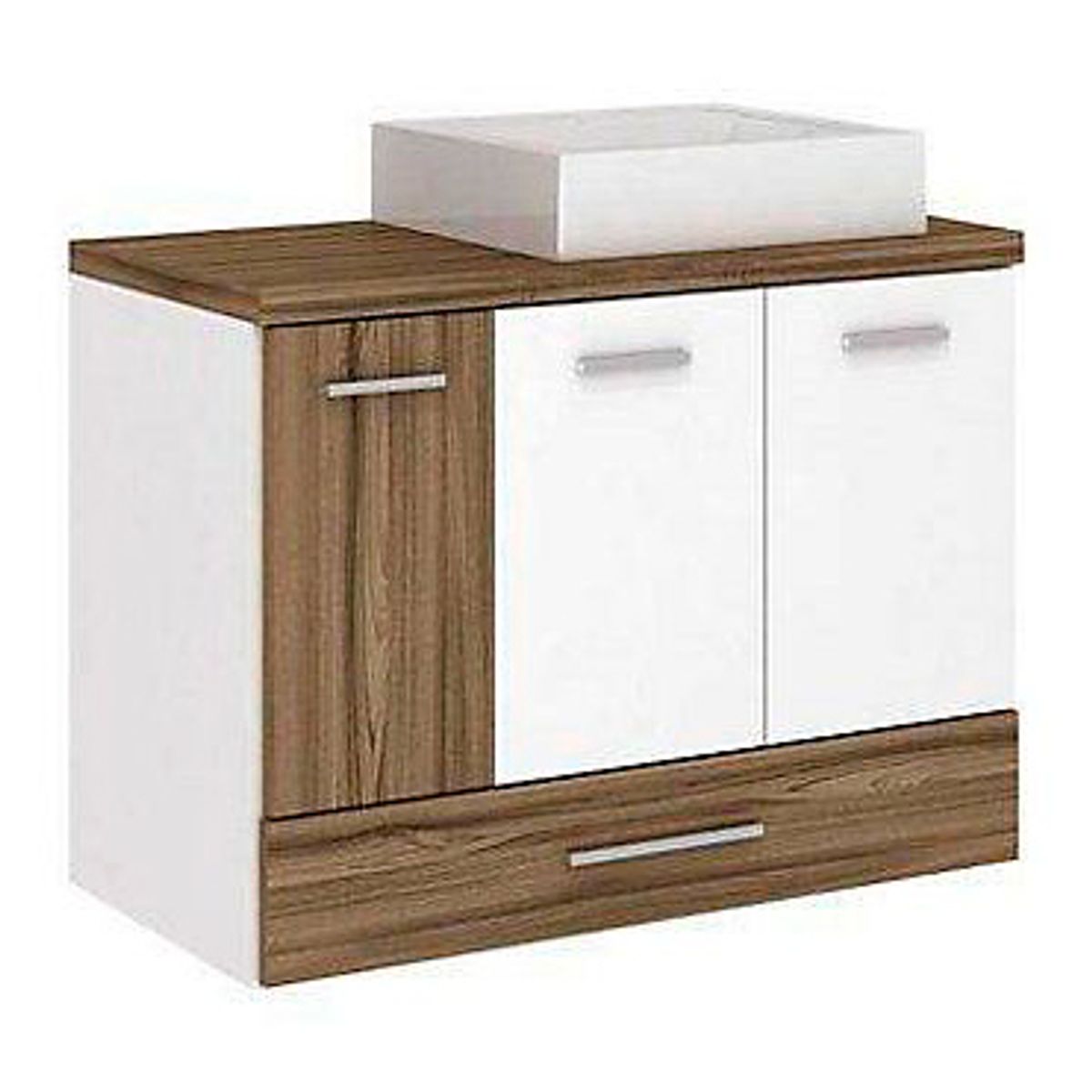 Gabinete de Banheiro Madri com Cuba 80x42x59 5cm Terracota Darabras, marca Darabras - Foto Principal