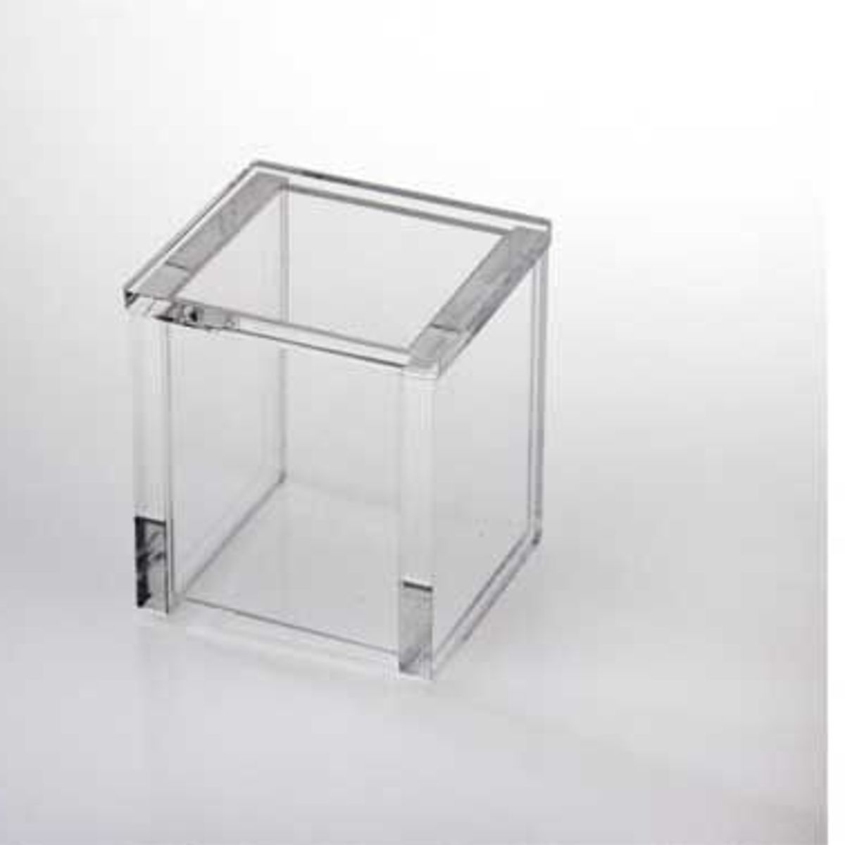 Porta Algodão Quadrado REF-453 com 1 Aba Lateral 11x9x8cm Cristal, marca Formacril - Foto Principal