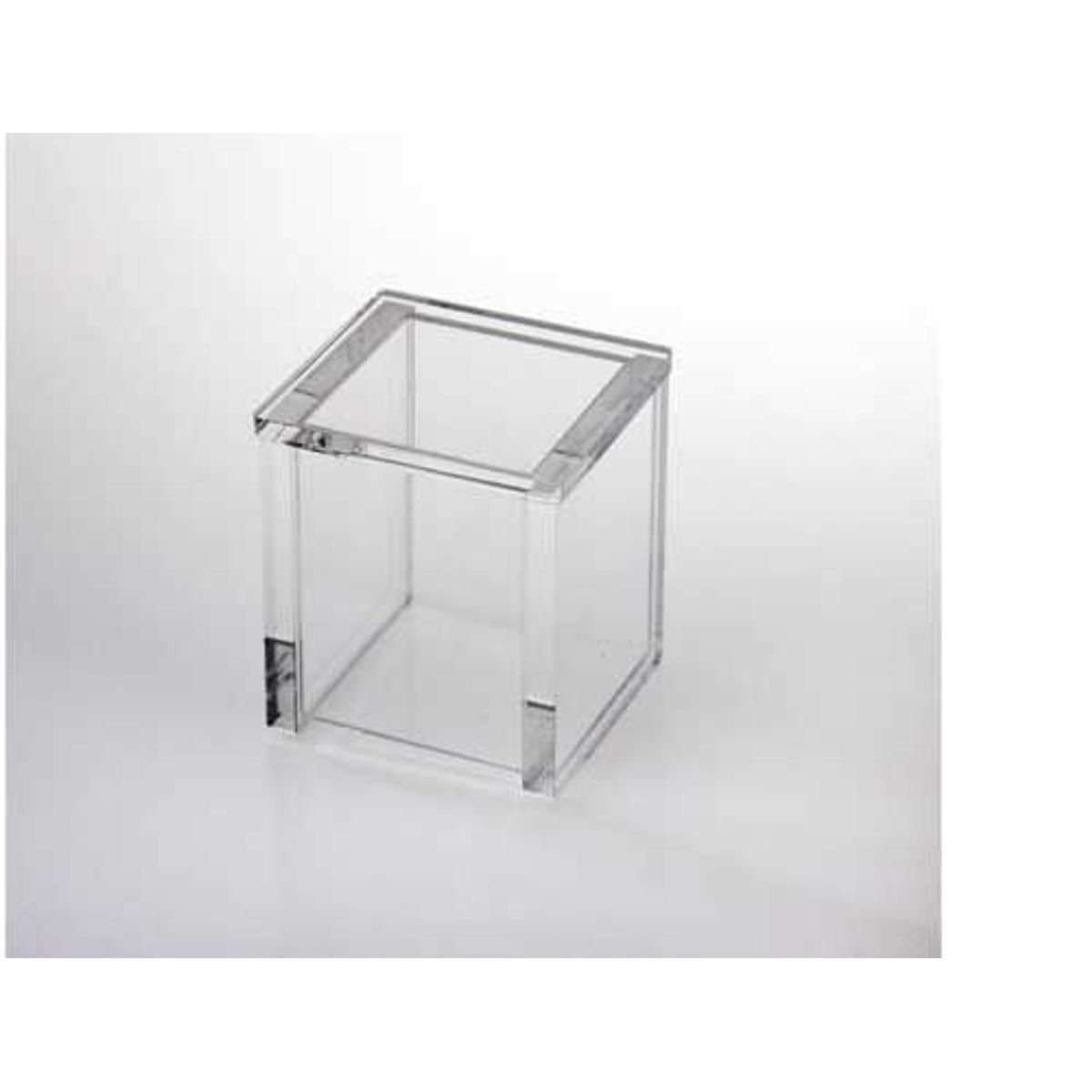 Porta Algodão Quadrado REF-453 com 1 Aba Lateral 11x9x8cm Cristal, marca Formacril - Foto Principal