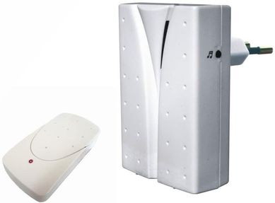 Campainha Eletrnica de Tomada sem Fio 6x9x6,3cm Branco