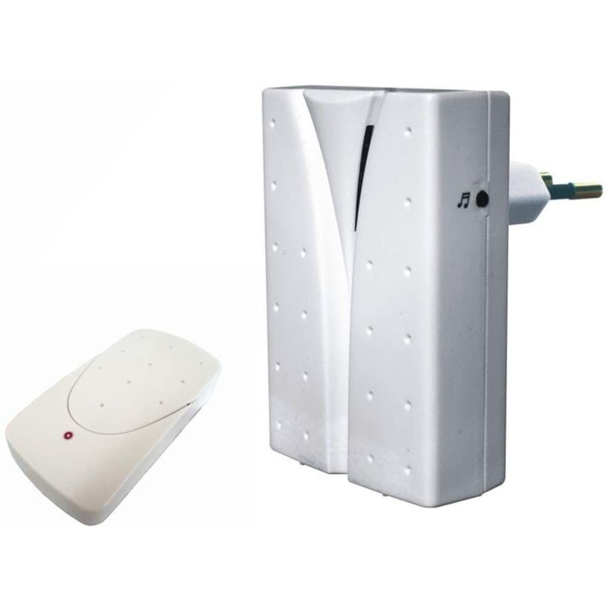 Campainha Eletrônica de Tomada sem Fio 6x9x6,3cm Branco, marca DNI - Foto Principal