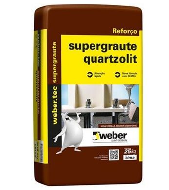 Argamassa Quartzolit de uso Externo e Interno 25kg Super Graute