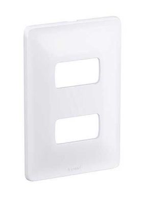Placa Com Suporte Zeffia Branca 4X2 2 Postos