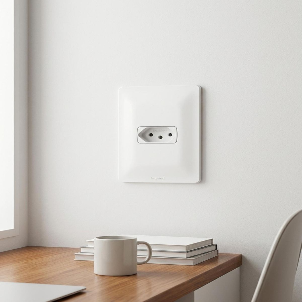 Conjunto Tomada 4X2 10A Zeffia Branco, marca Legrand - Foto 2