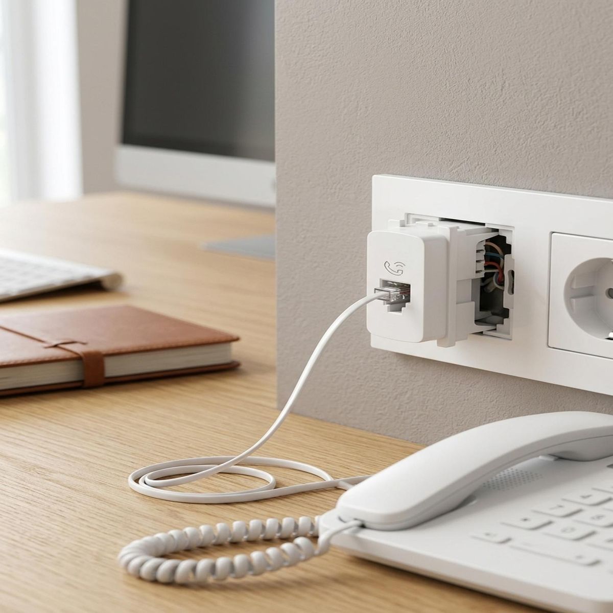Módulo Telefonia Rj11 Zeffia Branca, marca Legrand - Foto 2