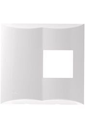 Placa 4x4 para 2 Mdulos Duplos Brava Branco 