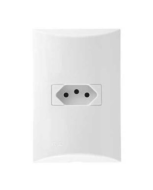 Conjunto Tomada 4X2 10A Brava Branco