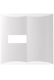 Placa 4x4 para 1 Mdulo e Pr Corte Brava Branco 