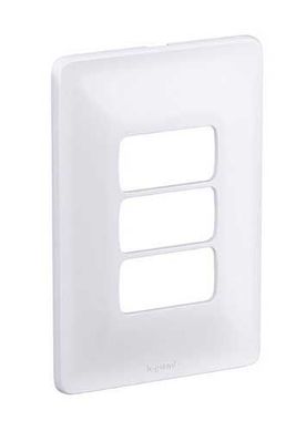 Placa Com Suporte Zeffia Branca 4X2 3 Postos