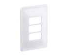 Placa Com Suporte Zeffia Branca 4X2 3 Postos