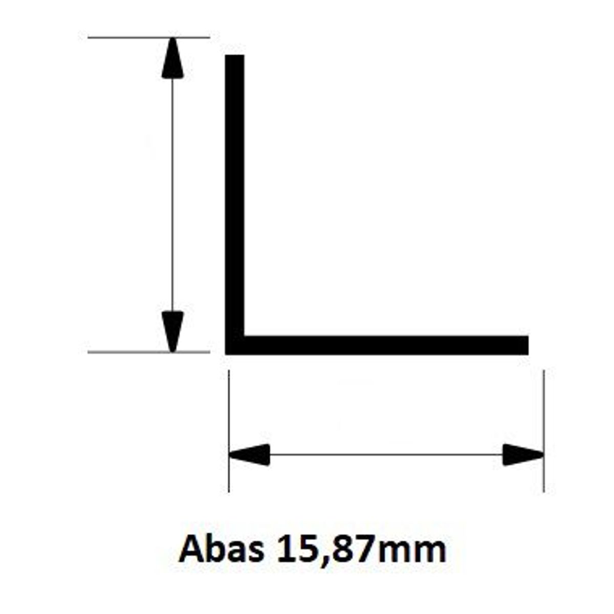 Cantoneira L 5/8 3m, Preto, marca Decal - Foto 2
