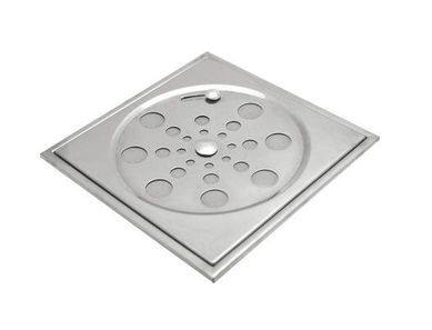 Grelha Quadrada com Caixilho Inox 1610, Cromado, 10cm