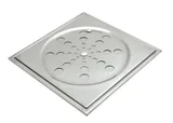 Grelha Quadrada com Caixilho Inox 1610, Cromado, 15cm