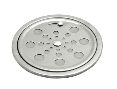 Grelha Redonda com Caixilho Inox 1610, Cromado, 10cm