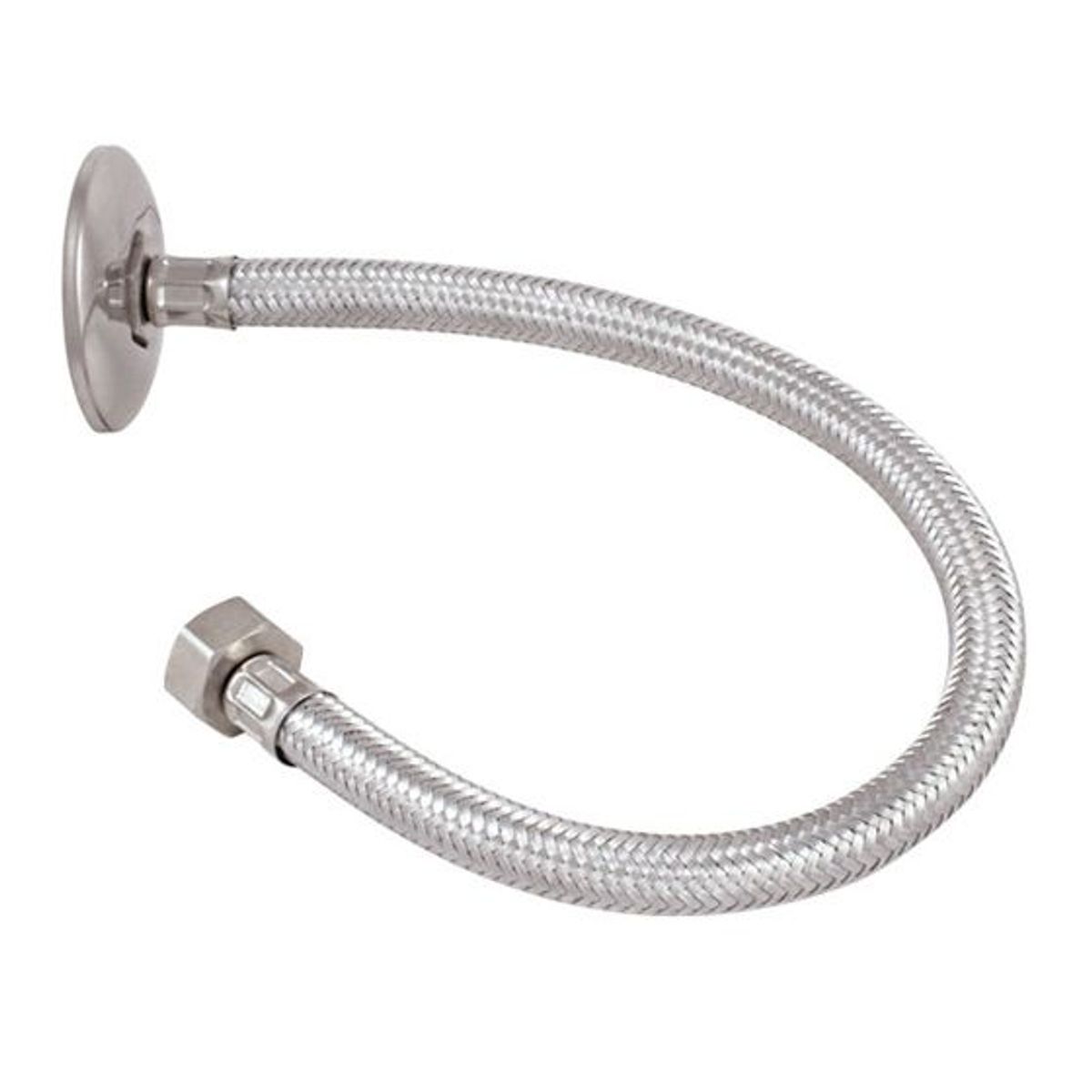 Tubo Flexível Trançado de Aço Inox 30cm Cromado, marca Forusi - Foto Principal