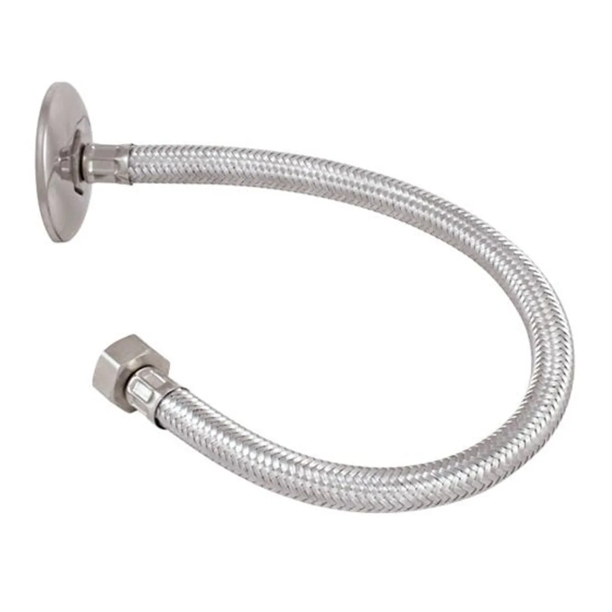 Tubo Flexível Trançado de Aço Inox 30cm Cromado, marca Forusi - Foto Principal