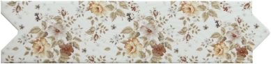 Faixa HDL 2492 com 4 Peas, Flores Bege, 8,5x33cm